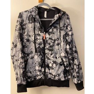 Ideology Hooded Rain Jacket, floral print
